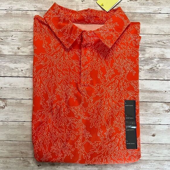 All In Motion Men’s Orange Collared Short Sleeve Polo Shirt Large NWT Target - Picture 12 of 15